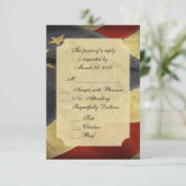American Flag Wedding RSVP avec menu (Debout devant)
