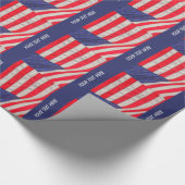 American Flags Gift Wrap, gepersonaliseerd Cadeaupapier (Hoek)