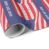 American Flags Gift Wrap, gepersonaliseerd Cadeaupapier (Rol Hoek)
