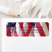 American Flags Nom et Étiquette de adresse Monogra (En situation)