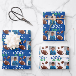 American Football Bal Sport Kinderen Verjaardag Fo Inpakpapier Vel