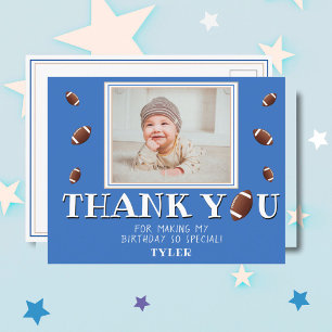 American Football Ball Birthday Foto Dank u Briefkaart