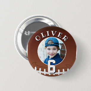 American Football Ball Kids Verjaardag Leeftijd Fo Ronde Button 5,7 Cm