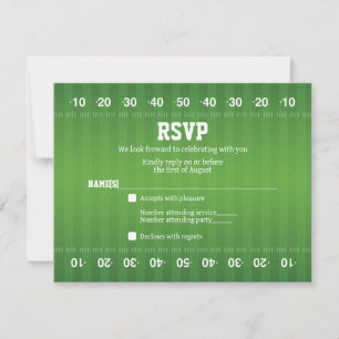 American Football Bar Mitzvah RSVP Kaart
