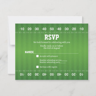 American Football Bar Mitzvah RSVP Kaart
