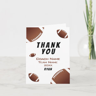 American Football Bedankt Coach Kaart