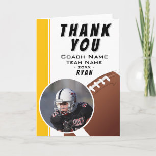 American Football Coach Teamspeler Bedankkaart