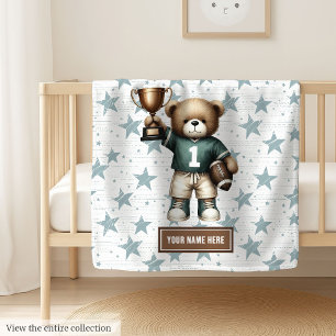 American Football Dekbed voor Kinderen Verjaardags Fleece Deken