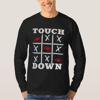 American Football Design tictactoe touchdown T-shirt