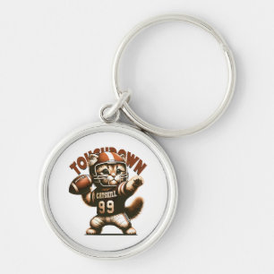 American Football Kat - Touchdown Purrfectie Sleutelhanger