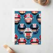 American Football Notitiekaartje (Voorkant / Achterkant in situ)
