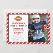 American Football Photo Invitation Anniversaire (Devant)