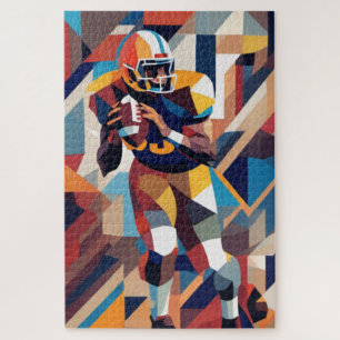 American Football Player Cubist Jigsaw Puzzle Puzz
