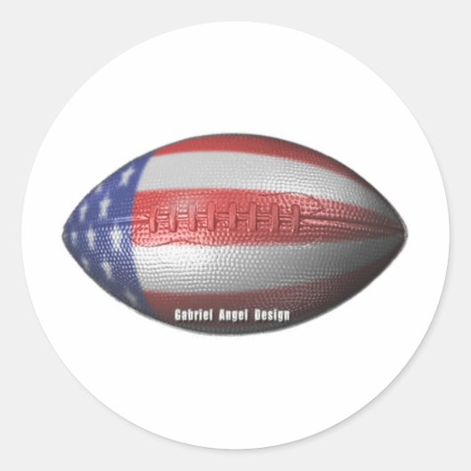 American Football Ronde Sticker (Voorkant)