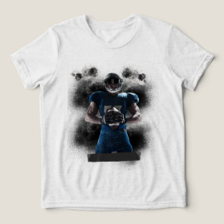 American Football Speler Rug Ontwerp T-shirt 