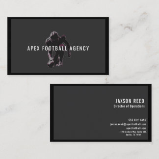 American Football Sports Management-Rising Red Visitekaartje