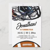 American Football Thème Anniversaire Invitation (Devant)