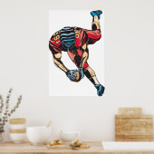 American Football Touchdown Poster (Keuken)