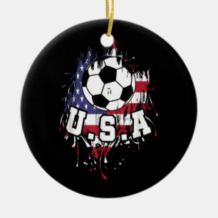 American Football USA Keramisch Ornament