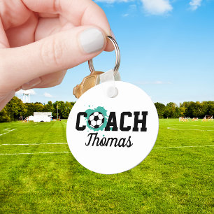 American Football Voetbal coach of spelersnaam Sleutelhanger