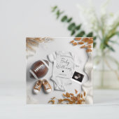 American Football zwangerschapsaankondiging Kaart (Staand voorkant)