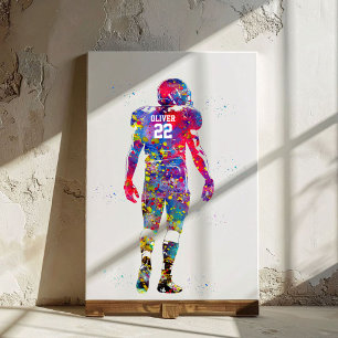 American Footballspeler Canvas Afdruk