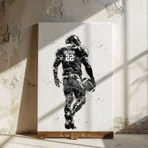 American Footballspeler Canvas Afdruk