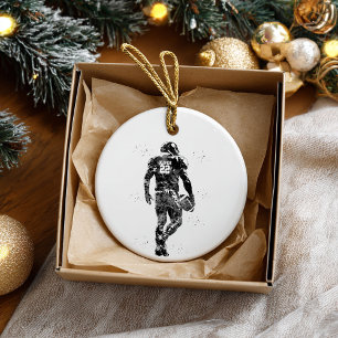 American Footballspeler Keramisch Ornament