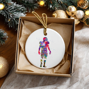 American Footballspeler Keramisch Ornament
