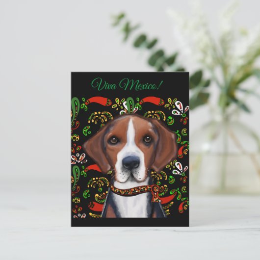 American Foxhound Briefkaart (Staand voorkant)
