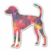 American Foxhound Geometric Pattern Silhouette Sticker (Voorkant)