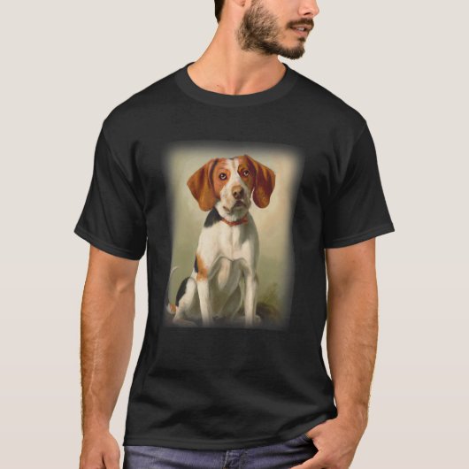 American Foxhound Portret Style Graphic T-shirt (Voorkant)