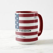 American Freedom Personalized Name Mok (Voorkant rechts)