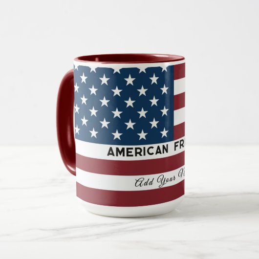 American Freedom Personalized Name Mok (Voorkant links)