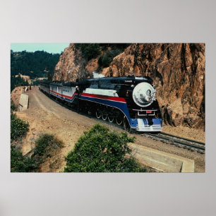 American Freedom Train 4449 in Kaap Horn, Californ Poster