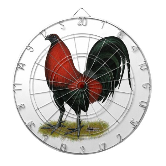 American Game BB Black Red Rooster Dartbord (Voorkant)