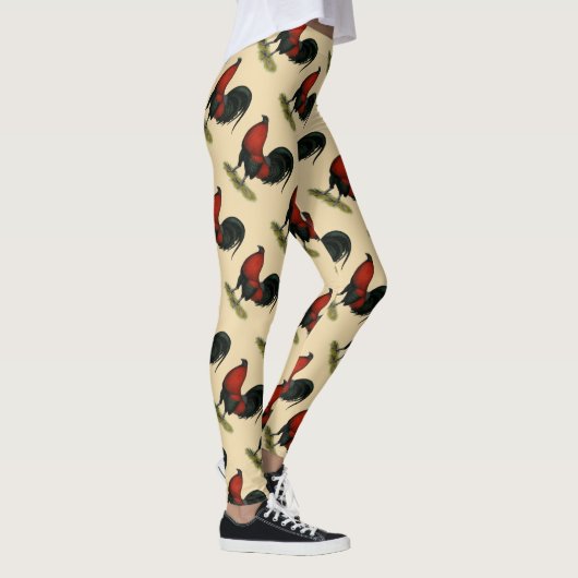 American Game BB Black Red Rooster Leggings (Rechts)