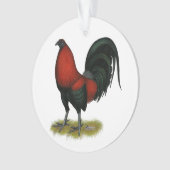 American Game BB Black Red Rooster Ornament (voorkant)