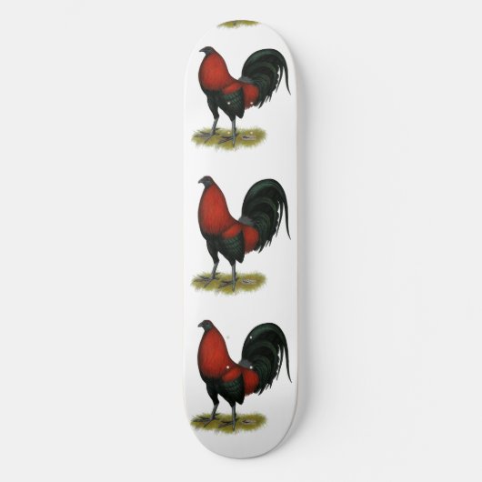 American Game BB Black Red Rooster Skateboard (Voorkant)