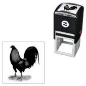 American Game BB Black Red Rooster Zelfinktende Stempel (In situ)
