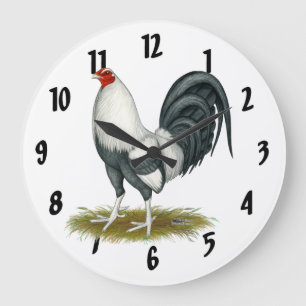 American Game Silver Blue Gamecock Grote Klok