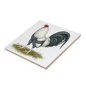 American Game Silver Blue Gamecock Tegeltje (Zijkant)