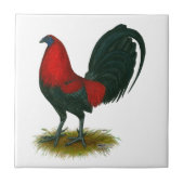 American Gamecock: Bruin Rood Tegeltje (Voorkant)