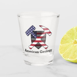 American Geology Rock Hammer Logo- Shot Glas