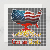 American German Roots Invitation Kaart (Voorkant / Achterkant)