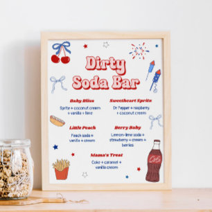 American Girl Baby Shower Vuil Soda Bar Poster