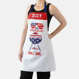 American Girl Griller Schort - Patriottisch BBQ Sc