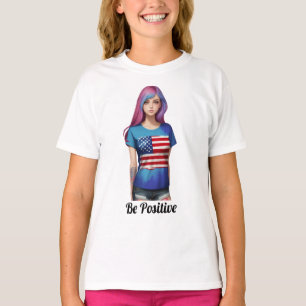 American Girl kunstwerk T-shirt