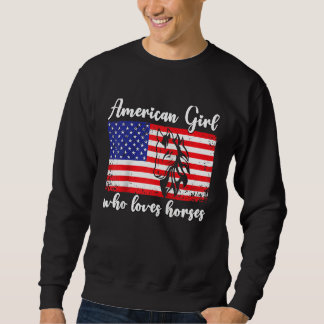 American girl who loves horses rider Raglan Baseba Trui
