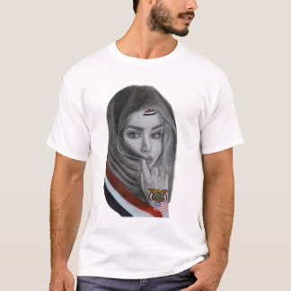 American Girl with Yemeni Roots – Yemen Flag T-shirt